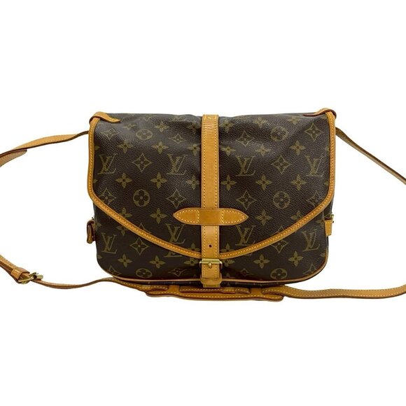 LOUIS VUITTON Brown Monogram Leather Shoulder Bag - Picture 1 of 9